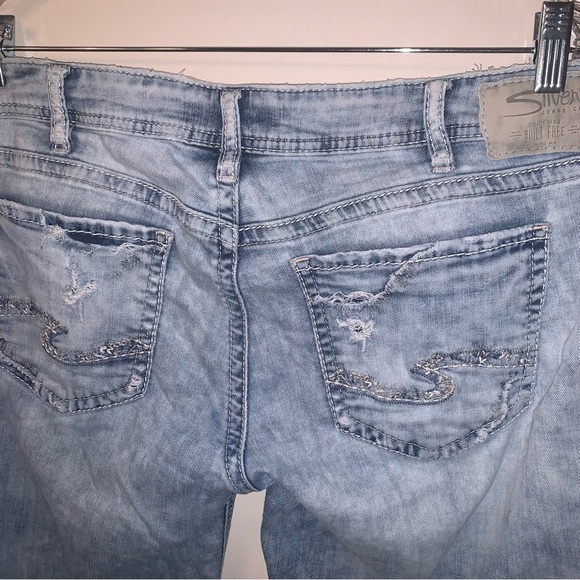 Silver Berkley Capri Jeans Blue 32 - Picture 5 of 8